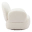 Silla Comercial para Comedor de Empresa - ZUO PILKA - Blanco - Asiento y Respaldo Tapizados en Tela Tipo Borrego - 110280 - Zuo - NOGAL BEAT - Silla Comercial Interior