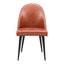 Silla Comercial para Comedor de Empresa - ZUO SILLOTH - Café - Asiento y Respaldo Tapizados en Piel Sintética - 110119 - Zuo - NOGAL BEAT - Silla Comercial Interior