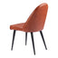 Silla Comercial para Comedor de Empresa - ZUO SILLOTH - Café - Asiento y Respaldo Tapizados en Piel Sintética - 110119 - Zuo - NOGAL BEAT - Silla Comercial Interior