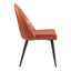Silla Comercial para Comedor de Empresa - ZUO SILLOTH - Café - Asiento y Respaldo Tapizados en Piel Sintética - 110119 - Zuo - NOGAL BEAT - Silla Comercial Interior