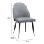 Silla Comercial para Comedor de Empresa - ZUO SILLOTH - Gris - Asiento y Respaldo Tapizados en Piel Sintética - 110118 - Zuo - NOGAL BEAT - Silla Comercial Interior