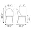Silla Comercial para Comedor de Empresa - ZUO SILLOTH - Gris - Asiento y Respaldo Tapizados en Piel Sintética - 110118 - Zuo - NOGAL BEAT - Silla Comercial Interior