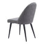 Silla Comercial para Comedor de Empresa - ZUO SILLOTH - Gris - Asiento y Respaldo Tapizados en Piel Sintética - 110118 - Zuo - NOGAL BEAT - Silla Comercial Interior