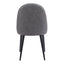 Silla Comercial para Comedor de Empresa - ZUO SILLOTH - Gris - Asiento y Respaldo Tapizados en Piel Sintética - 110118 - Zuo - NOGAL BEAT - Silla Comercial Interior