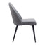 Silla Comercial para Comedor de Empresa - ZUO SILLOTH - Gris - Asiento y Respaldo Tapizados en Piel Sintética - 110118 - Zuo - NOGAL BEAT - Silla Comercial Interior