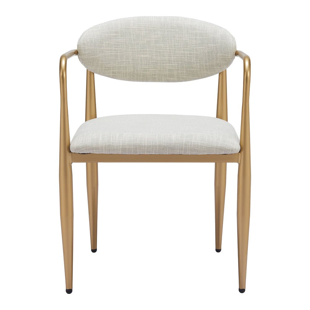 Silla Comercial para Comedor de Empresa - ZUO ZENS - Gris Pluma - Asiento y Respaldo Tapizados en Tejido Texturizado - 110207 - Zuo - NOGAL BEAT - Silla Comercial Interior