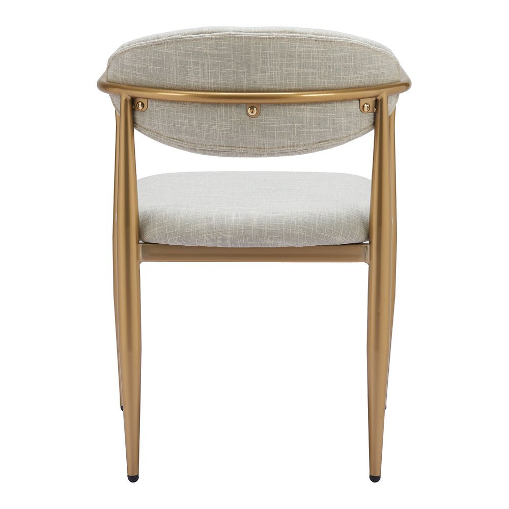 Silla Comercial para Comedor de Empresa - ZUO ZENS - Gris Pluma - Asiento y Respaldo Tapizados en Tejido Texturizado - 110207 - Zuo - NOGAL BEAT - Silla Comercial Interior