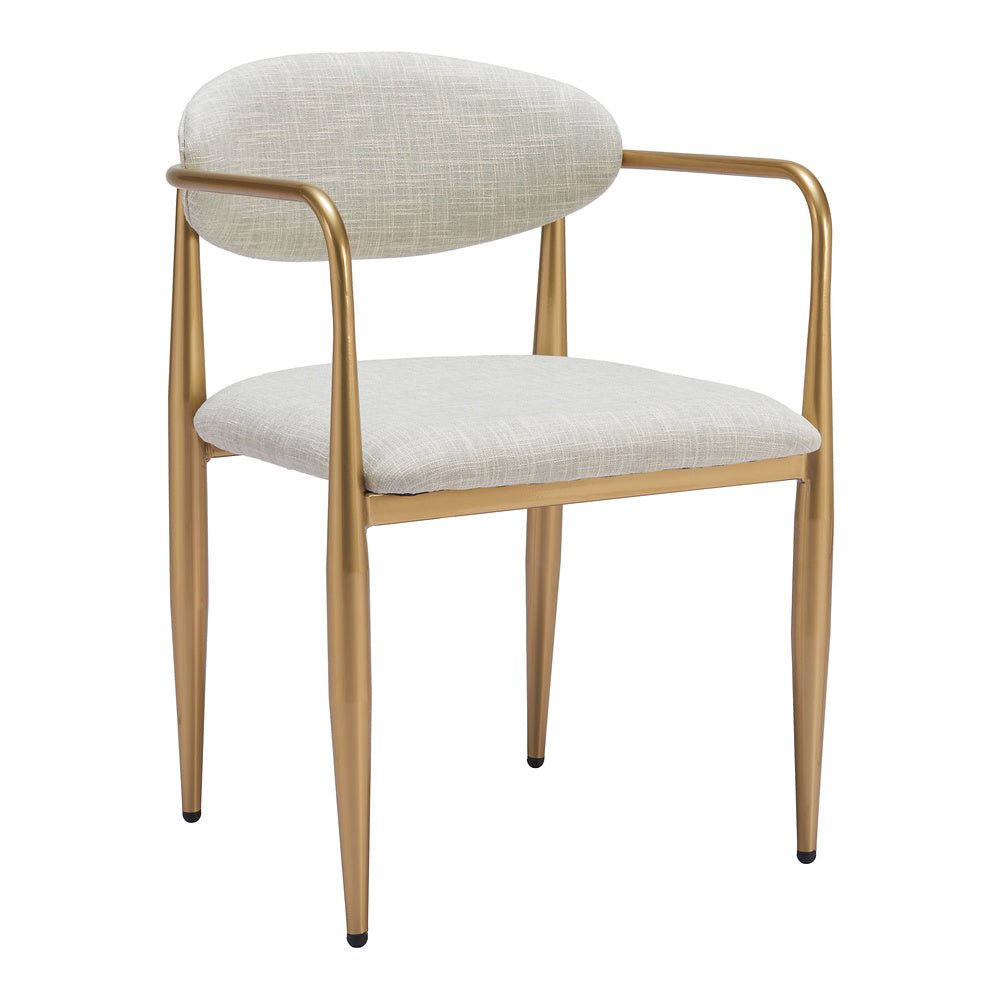 Silla Comercial para Comedor de Empresa - ZUO ZENS - Gris Pluma - Asiento y Respaldo Tapizados en Tejido Texturizado - 110207 - Zuo - NOGAL BEAT - Silla Comercial Interior