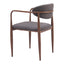 Silla Comercial para Comedor de Empresa - ZUO ZENS - Gris Trufa - Asiento y Respaldo Tapizados en Tejido Texturizado - 110208 - Zuo - NOGAL BEAT - Silla Comercial Interior