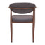 Silla Comercial para Comedor de Empresa - ZUO ZENS - Gris Trufa - Asiento y Respaldo Tapizados en Tejido Texturizado - 110208 - Zuo - NOGAL BEAT - Silla Comercial Interior