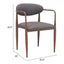 Silla Comercial para Comedor de Empresa - ZUO ZENS - Gris Trufa - Asiento y Respaldo Tapizados en Tejido Texturizado - 110208 - Zuo - NOGAL BEAT - Silla Comercial Interior