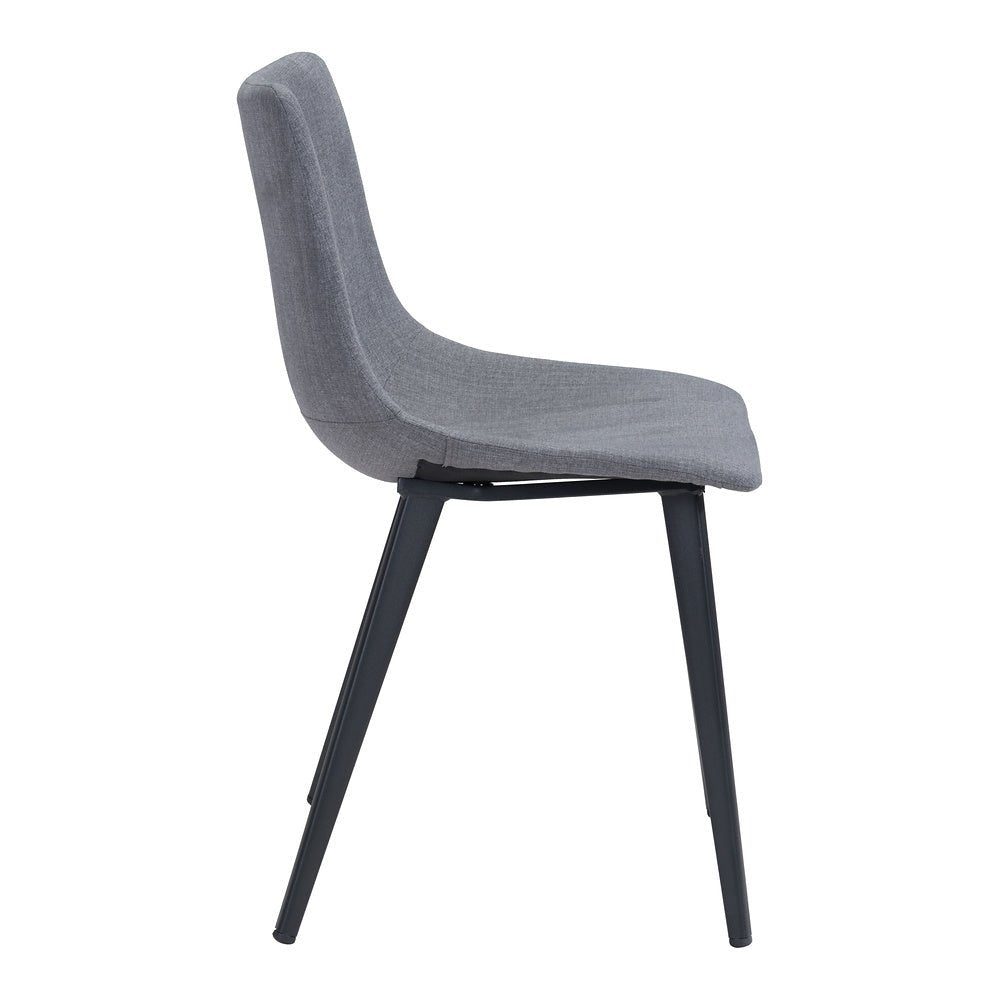 Silla Comercial para Desayunador - ZUO DANIEL - Gris - Asiento y Respaldo Tapizados - 101949 - Zuo - NOGAL BEAT - Silla Comercial Interior