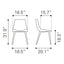 Silla Comercial para Desayunador - ZUO DANIEL - Gris - Asiento y Respaldo Tapizados - 101949 - Zuo - NOGAL BEAT - Silla Comercial Interior