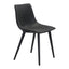 Silla Comercial para Desayunador - ZUO DANIEL - Negro Vintage - Asiento y Respaldo Tapizados en Piel Sintética - 101948 - Zuo - NOGAL BEAT - Silla Comercial Interior