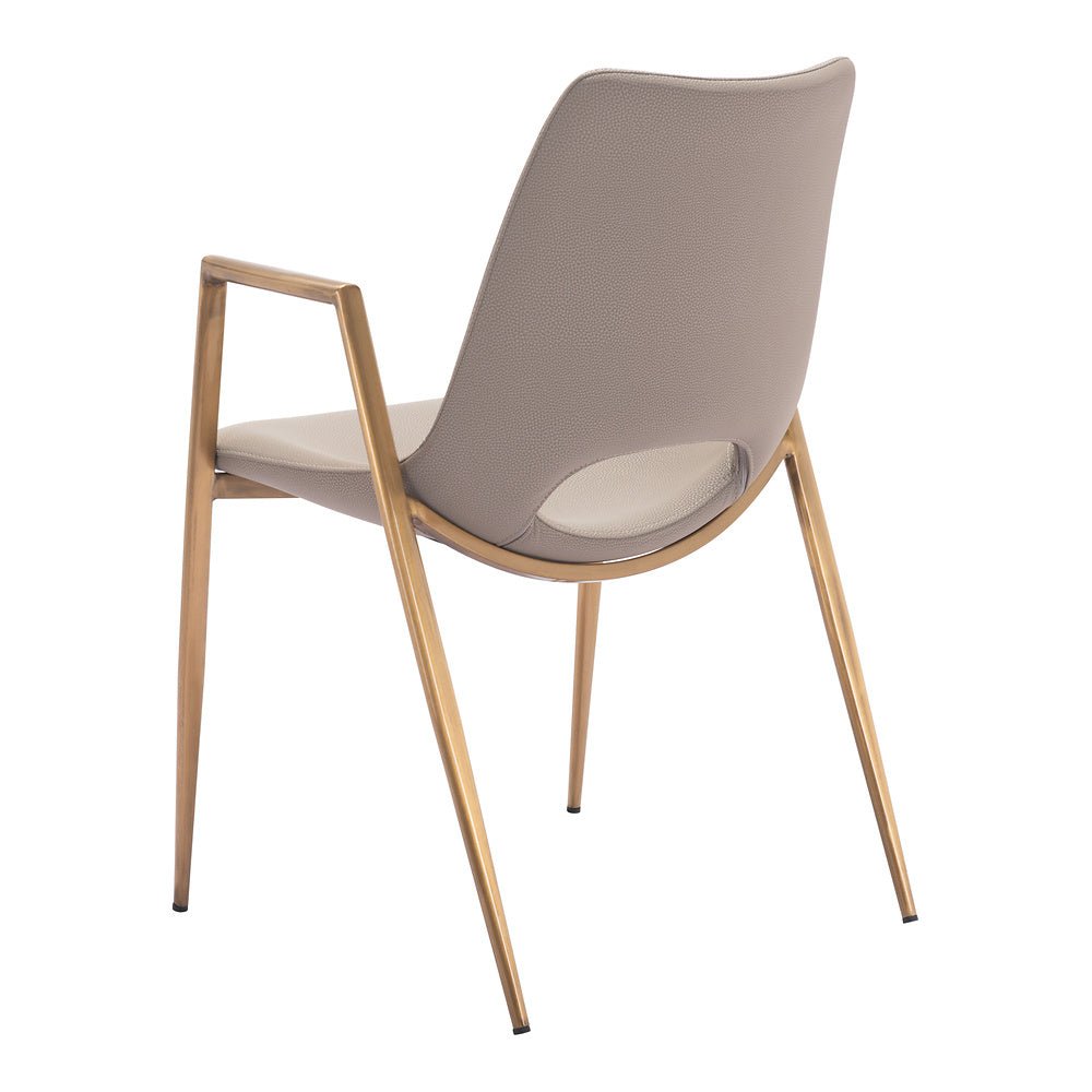 Silla Comercial para Desayunador - ZUO DESI 55x59 109731 - Varios Colores - Asiento y Respaldo Tapizados en Piel Sintética - 109731 - Zuo - NOGAL BEAT - Silla Comercial Interior