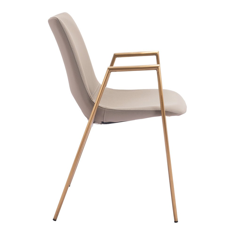 Silla Comercial para Desayunador - ZUO DESI 55x59 109731 - Varios Colores - Asiento y Respaldo Tapizados en Piel Sintética - 109731 - Zuo - NOGAL BEAT - Silla Comercial Interior