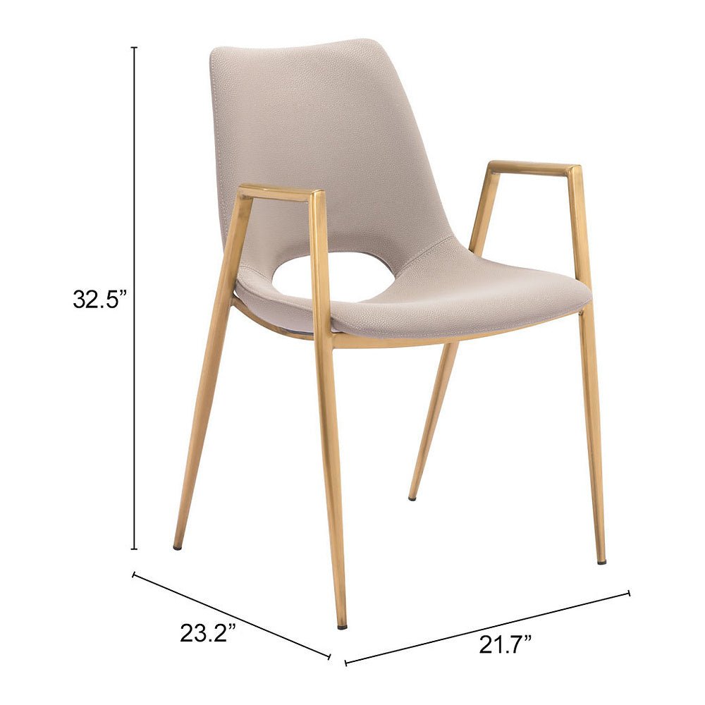 Silla Comercial para Desayunador - ZUO DESI 55x59 109731 - Varios Colores - Asiento y Respaldo Tapizados en Piel Sintética - 109731 - Zuo - NOGAL BEAT - Silla Comercial Interior