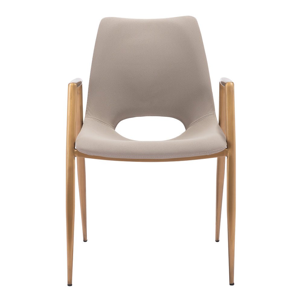 Silla Comercial para Desayunador - ZUO DESI 55x59 109731 - Varios Colores - Asiento y Respaldo Tapizados en Piel Sintética - 109731 - Zuo - NOGAL BEAT - Silla Comercial Interior
