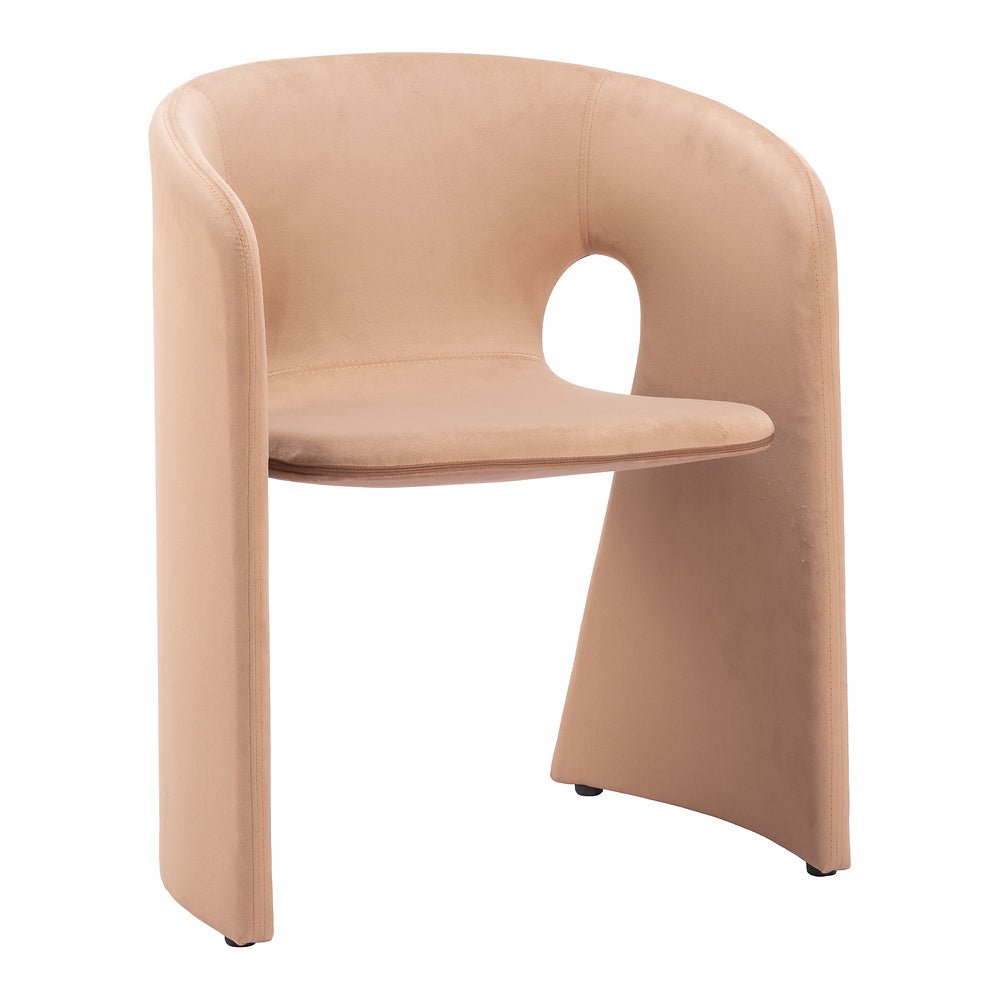 Silla Comercial para Desayunador - ZUO ROSYTH - Camel - Asiento y Respaldo Tapizados - 110125 - Zuo - NOGAL BEAT - Silla Comercial Interior