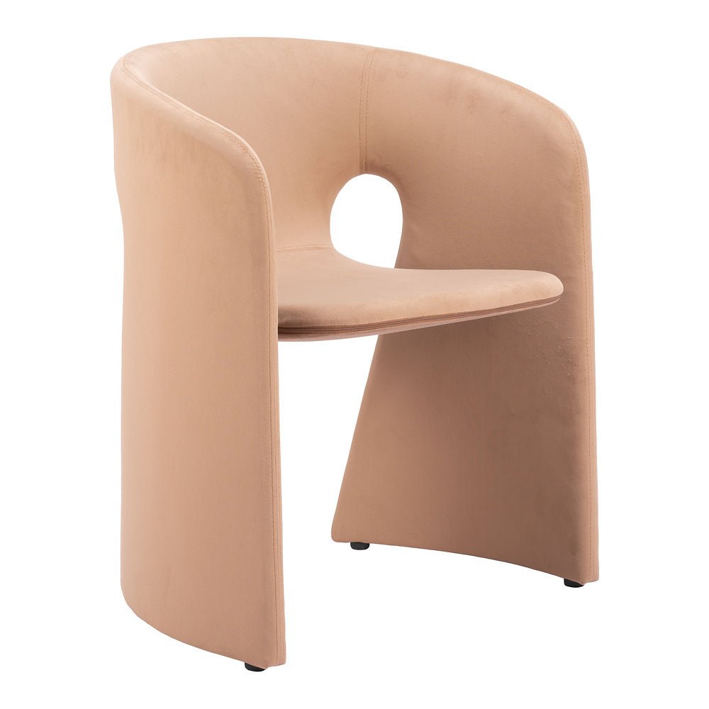 Silla Comercial para Desayunador - ZUO ROSYTH - Camel - Asiento y Respaldo Tapizados - 110125 - Zuo - NOGAL BEAT - Silla Comercial Interior