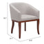Silla Comercial para Desayunador - ZUO SERASA - Gris - Asiento y Respaldo Tapizados - 109978 - Zuo - NOGAL BEAT - Silla Comercial Interior