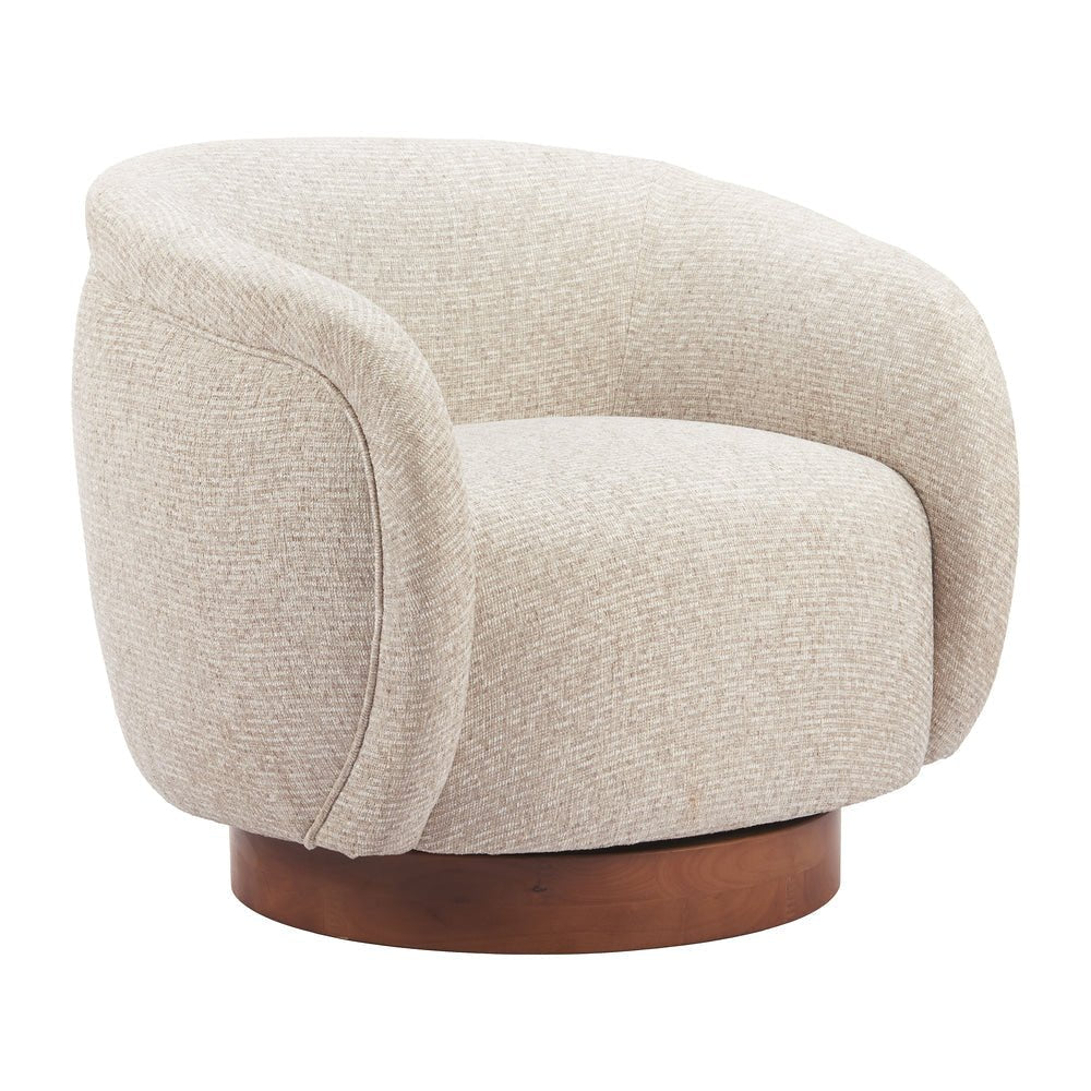 Silla Comercial para Desayunador - ZUO VINTA - Beige - Asiento y Respaldo Tapizados en Tejido Texturizado - 110435 - Zuo - NOGAL BEAT - Silla Comercial Interior