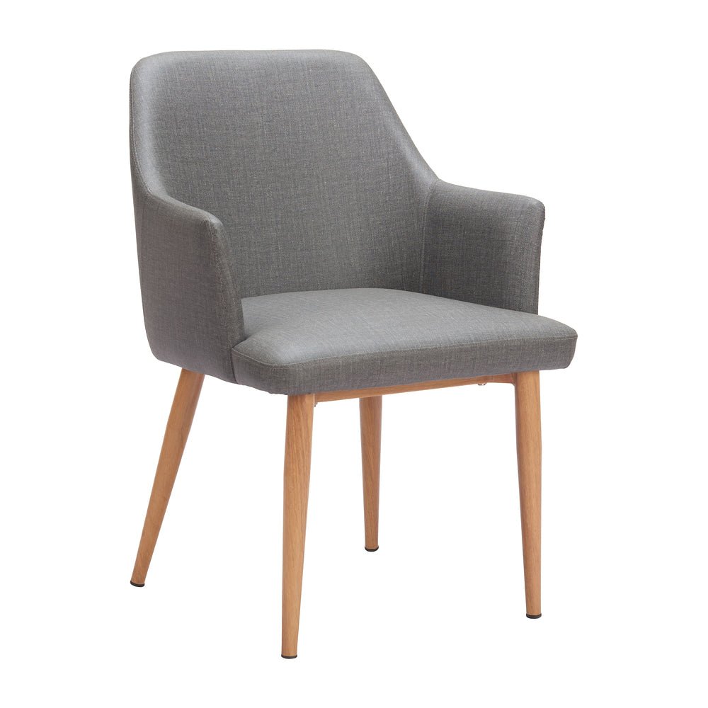 Silla Comercial para Desayunador - ZUO WISOM - Gris - Asiento y Respaldo Tapizados - 110766 - Zuo - NOGAL BEAT - Silla Comercial Interior