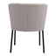 Silla Comercial para Food Court - ZUO AIMEE - Beige - Asiento y Respaldo Tapizados en Lino Sintético - 109678 - Zuo - NOGAL BEAT - Silla Comercial Interior