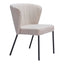 Silla Comercial para Food Court - ZUO AIMEE - Beige - Asiento y Respaldo Tapizados en Lino Sintético - 109678 - Zuo - NOGAL BEAT - Silla Comercial Interior