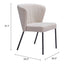 Silla Comercial para Food Court - ZUO AIMEE - Beige - Asiento y Respaldo Tapizados en Lino Sintético - 109678 - Zuo - NOGAL BEAT - Silla Comercial Interior
