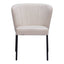 Silla Comercial para Food Court - ZUO AIMEE - Beige - Asiento y Respaldo Tapizados en Lino Sintético - 109678 - Zuo - NOGAL BEAT - Silla Comercial Interior