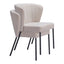 Silla Comercial para Food Court - ZUO AIMEE - Beige - Asiento y Respaldo Tapizados en Lino Sintético - 109678 - Zuo - NOGAL BEAT - Silla Comercial Interior