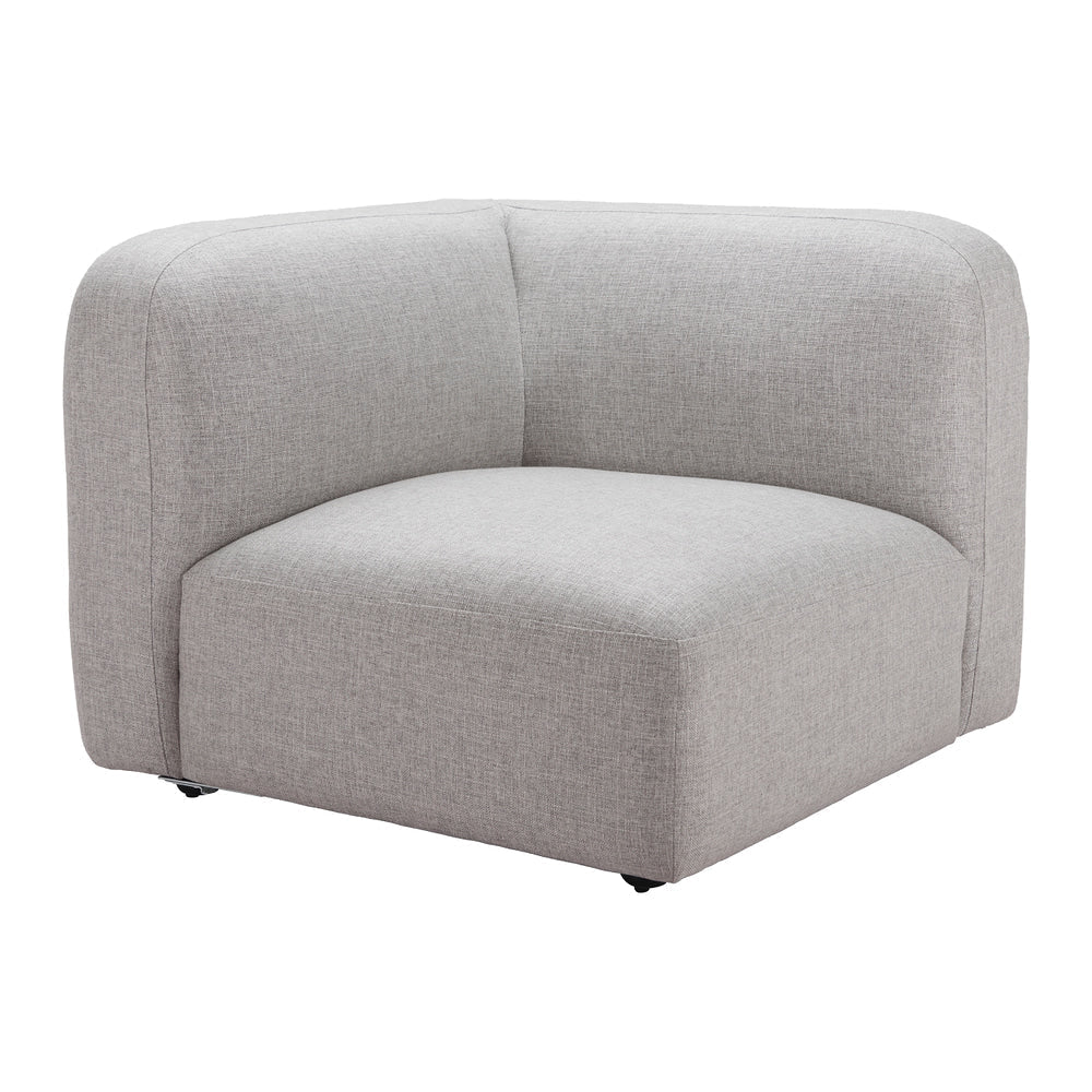 Silla Comercial para Food Court - ZUO BIAK CORNER - Gris - Asiento y Respaldo Tapizados - 110366 - Zuo - NOGAL BEAT - Silla Comercial Interior