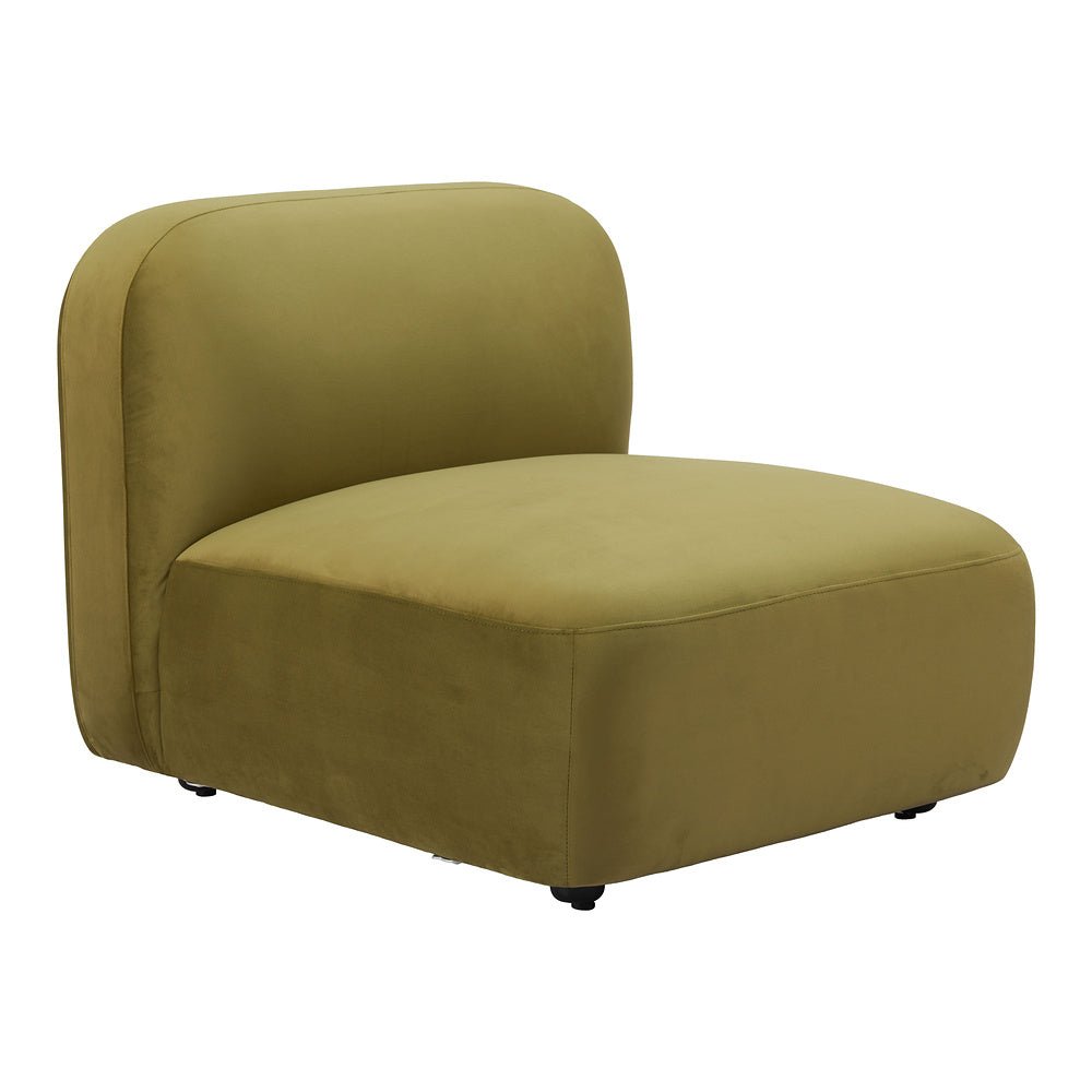 Silla Comercial para Food Court - ZUO BIAK MIDDLE - Verde - Asiento y Respaldo Tapizados en Tela Tipo Terciopelo - 109997 - Zuo - NOGAL BEAT - Silla Comercial Interior
