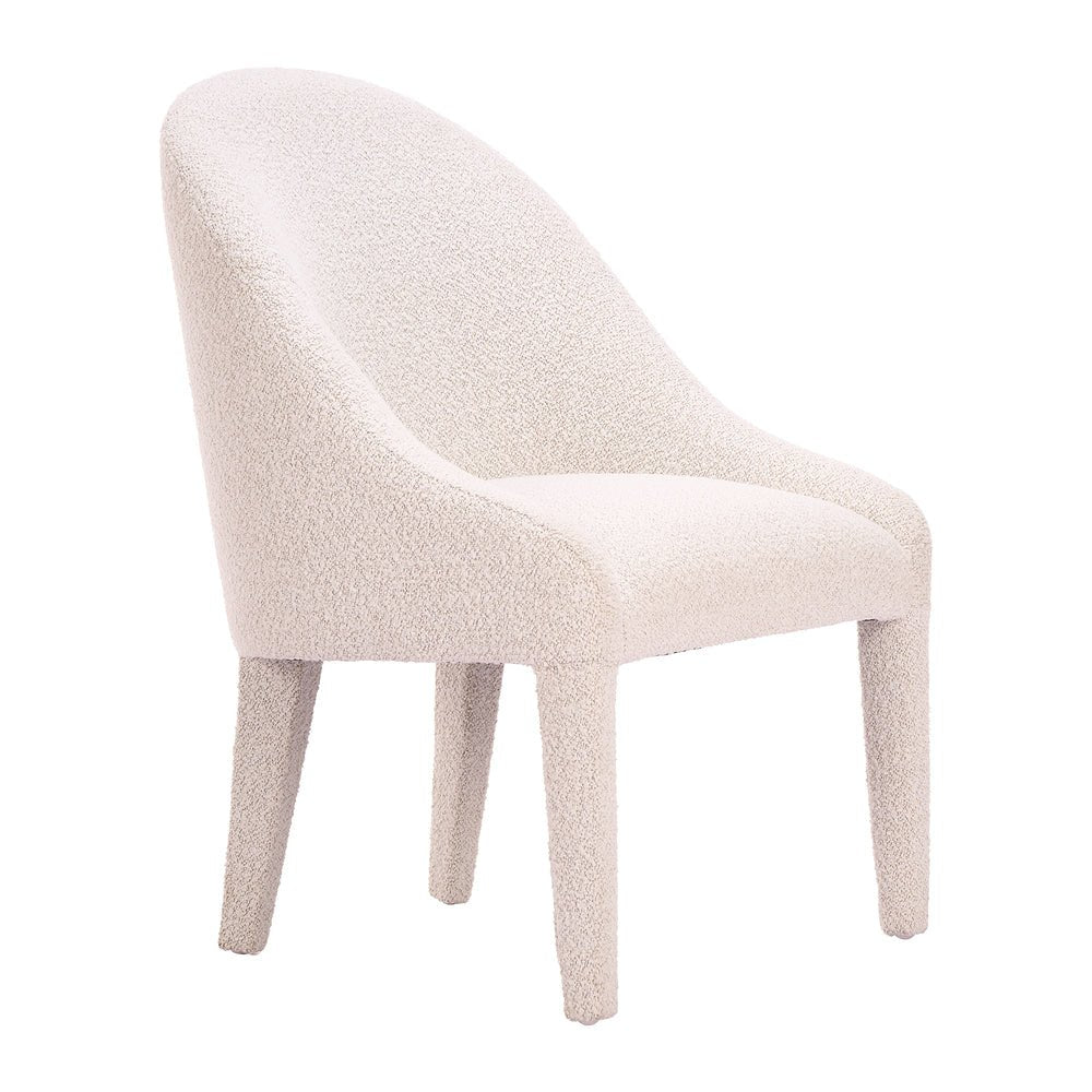 Silla Comercial para Food Court - ZUO DOMO - Marfil - Asiento y Respaldo Tapizados en Tela Tipo Borrego - 111002 - Zuo - NOGAL BEAT - Silla Comercial Interior