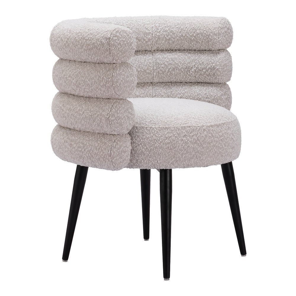 Silla Comercial para Food Court - ZUO GRENA - Gris Neblina - Asiento y Respaldo Tapizados en Tejido Texturizado - 110005 - Zuo - NOGAL BEAT - Silla Comercial Interior