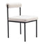 Silla Comercial para Food Court - ZUO LIVORNO - Marfil - Asiento y Respaldo Tapizados en Tela Tipo Borrego - 110104 - Zuo - NOGAL BEAT - Silla Comercial Interior