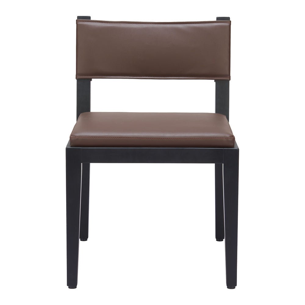 Silla Comercial para Food Court - ZUO ROXAS - Café - Asiento y Respaldo Tapizados en Piel Sintética - 109979 - Zuo - NOGAL BEAT - Silla Comercial Interior