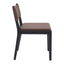 Silla Comercial para Food Court - ZUO ROXAS - Café - Asiento y Respaldo Tapizados en Piel Sintética - 109979 - Zuo - NOGAL BEAT - Silla Comercial Interior