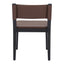 Silla Comercial para Food Court - ZUO ROXAS - Café - Asiento y Respaldo Tapizados en Piel Sintética - 109979 - Zuo - NOGAL BEAT - Silla Comercial Interior