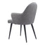 Silla Comercial para Food Court - ZUO SILLOTH - Gris - Asiento y Respaldo Tapizados en Piel Sintética - 110120 - Zuo - NOGAL BEAT - Silla Comercial Interior