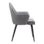 Silla Comercial para Food Court - ZUO SILLOTH - Gris - Asiento y Respaldo Tapizados en Piel Sintética - 110120 - Zuo - NOGAL BEAT - Silla Comercial Interior
