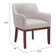 Silla Comercial para Hotel - ZUO BERBERA - Gris - Asiento y Respaldo Tapizados - 109977 - Zuo - NOGAL BEAT - Silla Comercial Interior