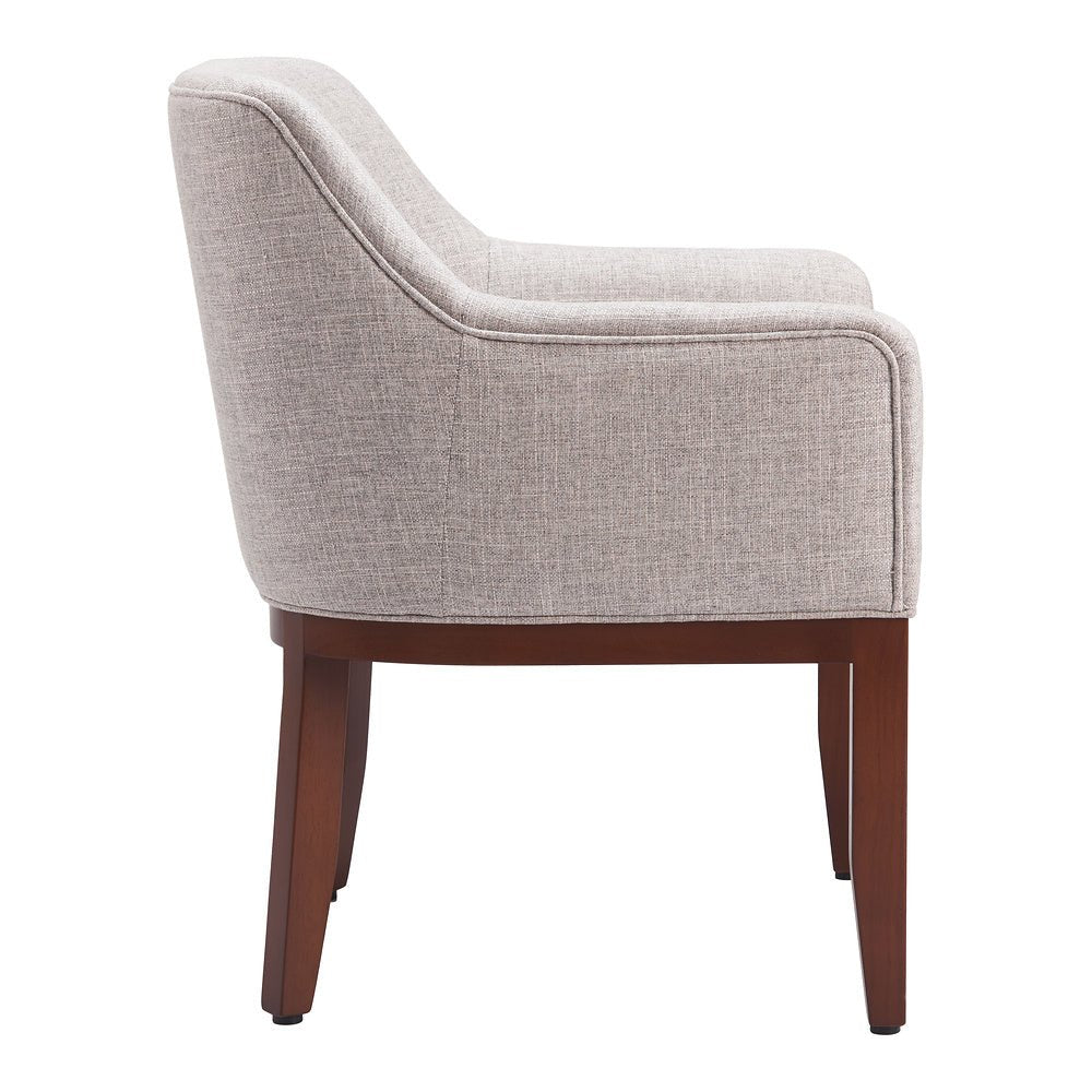 Silla Comercial para Hotel - ZUO BERBERA - Gris - Asiento y Respaldo Tapizados - 109977 - Zuo - NOGAL BEAT - Silla Comercial Interior