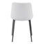 Silla comercial Zuo Byron blanca tapizada en vinilo con estructura de acero y patas negras