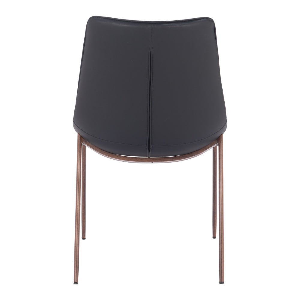 Silla Comercial para Hotel - ZUO MAGNUS - Varios Colores - Asiento y Respaldo Tapizados en Piel Sintética - 109933 - Zuo - NOGAL BEAT - Silla Comercial Interior