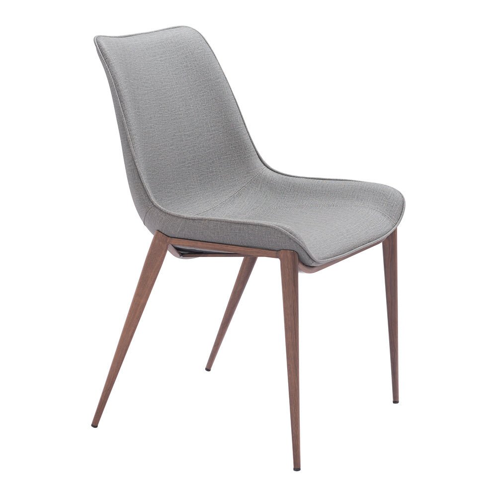 Silla Comercial para Hotel - ZUO MAGNUS - Varios Colores - Asiento y Respaldo Tapizados en Piel Sintética - 109934 - Zuo - NOGAL BEAT - Silla Comercial Interior