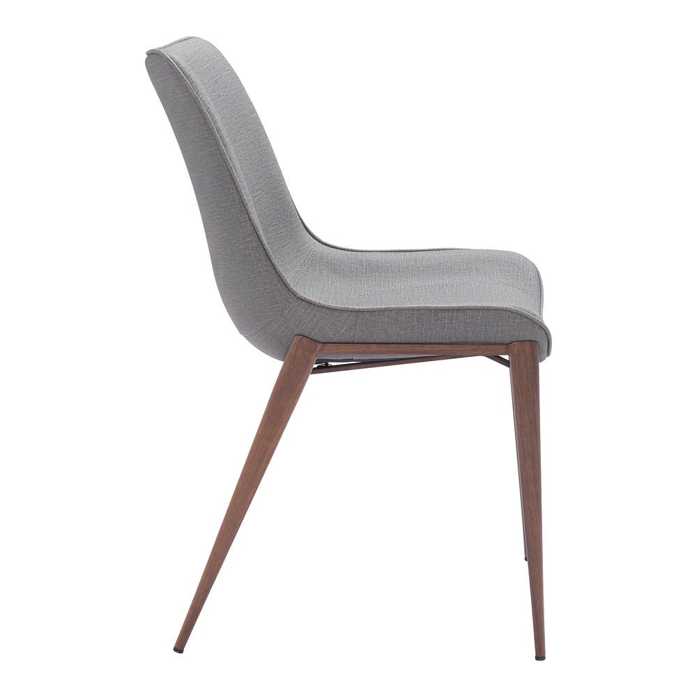 Silla Comercial para Hotel - ZUO MAGNUS - Varios Colores - Asiento y Respaldo Tapizados en Piel Sintética - 109934 - Zuo - NOGAL BEAT - Silla Comercial Interior