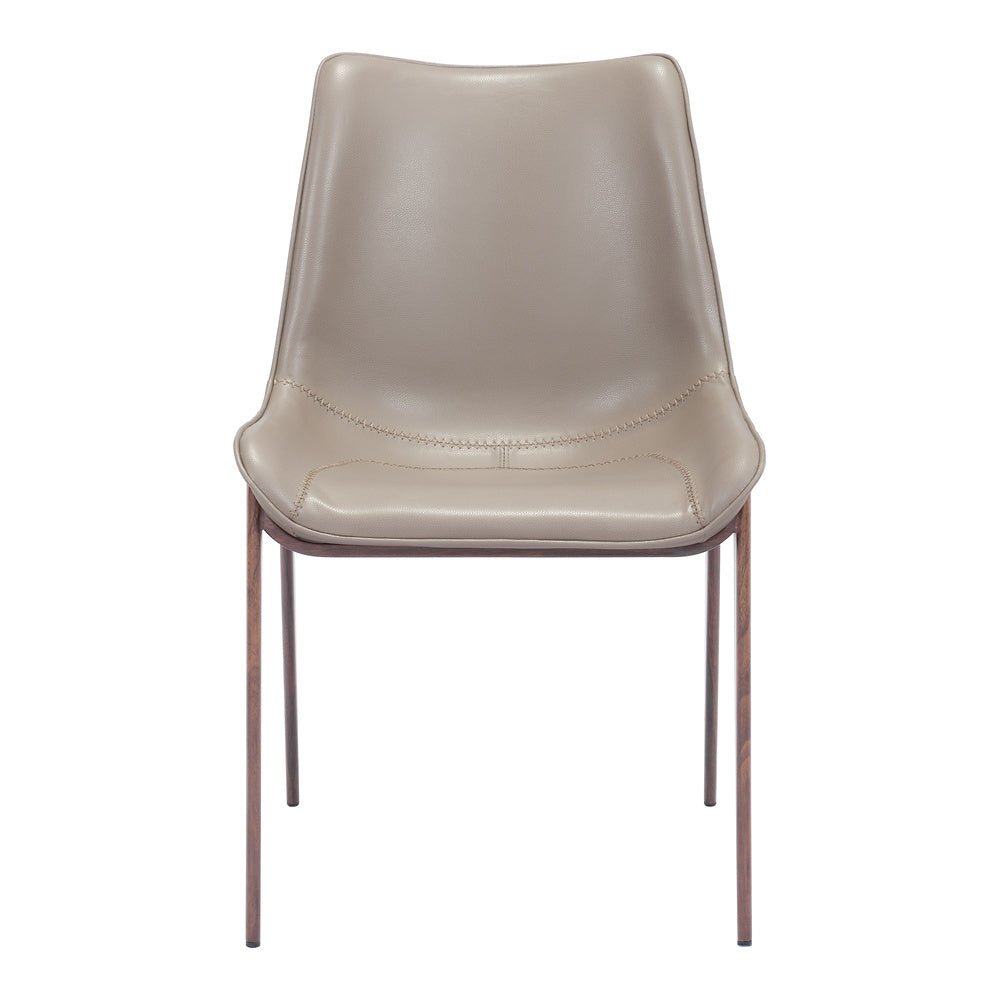 Silla Comercial para Hotel - ZUO MAGNUS - Varios Colores - Asiento y Respaldo Tapizados en Piel Sintética - 101272 - Zuo - NOGAL BEAT - Silla Comercial Interior