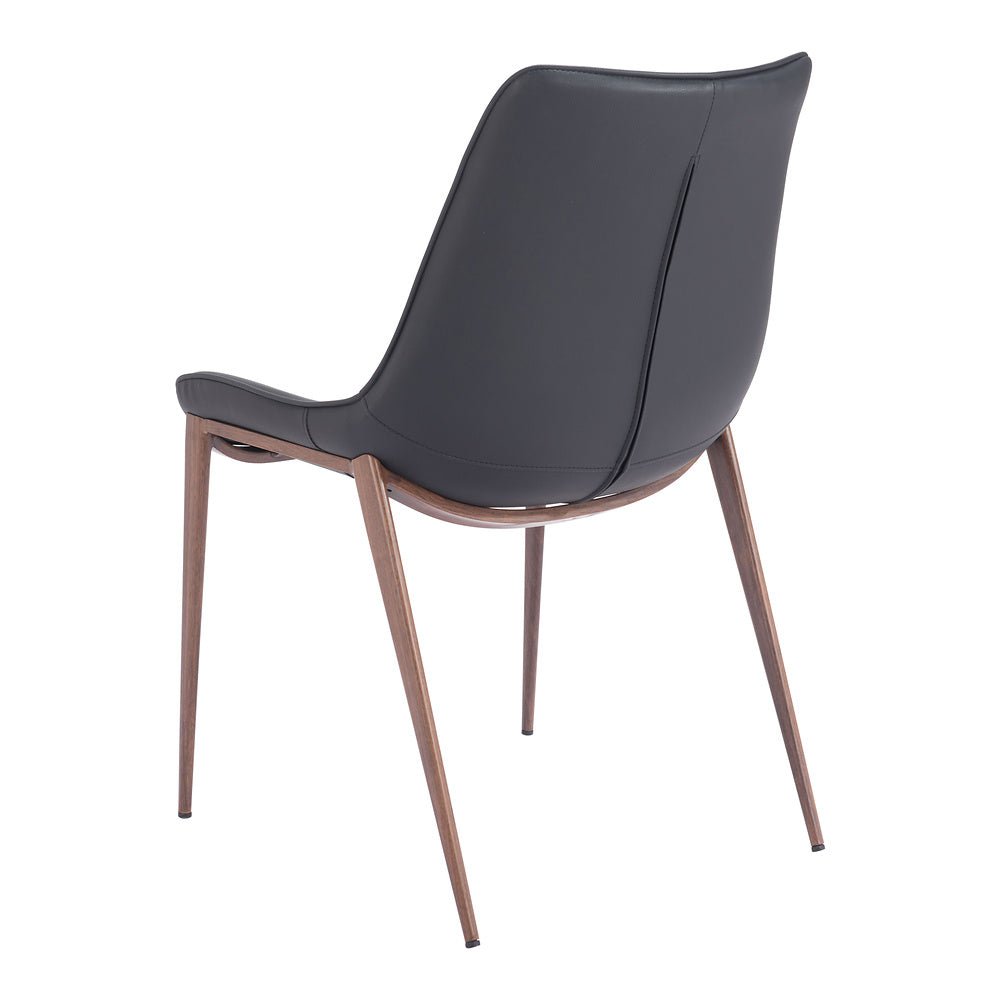 Silla Comercial para Hotel - ZUO MAGNUS - Varios Colores - Asiento y Respaldo Tapizados en Piel Sintética - 109933 - Zuo - NOGAL BEAT - Silla Comercial Interior